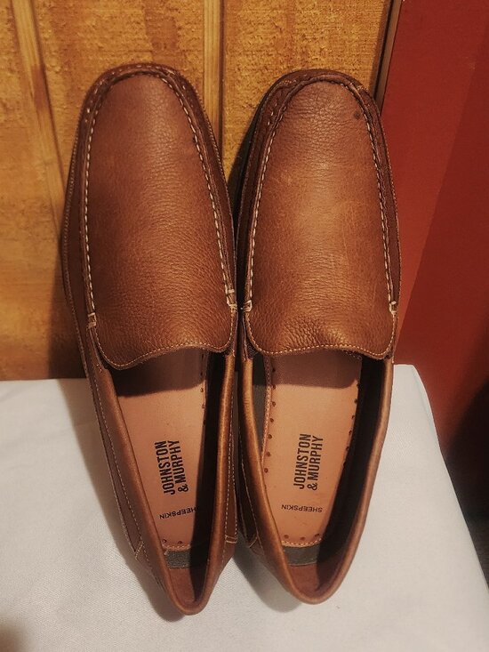 Johnston & Murphy Sheepskin Tan Loafers Size 10.5M main image 5